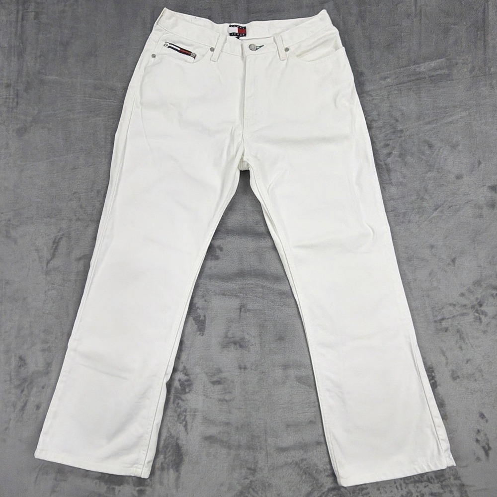 Tommy Hilfiger Jeans Womens 9 White Flare High Rise Cotton Denim